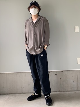 「RAINMAKER（レインメーカー）のアイテム（トップス）」を使った、りまんさん（メンズ・175cm）の夏コーディネート