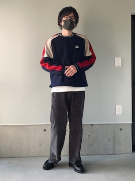 「アイテム（ピアス（両耳用））」を使った、りまんさん（メンズ・175cm）の秋コーディネート