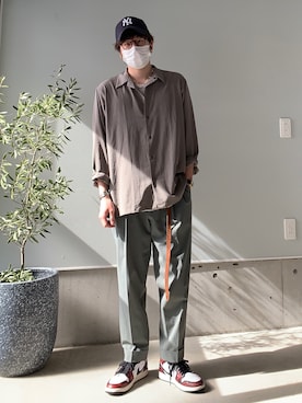 「RAINMAKER（レインメーカー）のアイテム（トップス）」を使った、りまんさん（メンズ・175cm）の春コーディネート