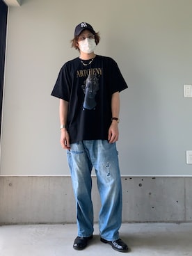 「N.HOOLYWOOD」｜「アイテム（アクセサリー）」を使った、りまんさん（メンズ・175cm）の夏コーディネート