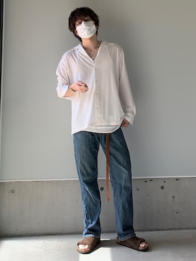 「RAINMAKER（レインメーカー）のアイテム（トップス）」を使った、りまんさん（メンズ・175cm）の春コーディネート