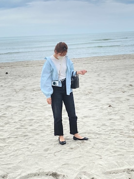 「海」｜「アイテム（バレエシューズ）」を使った、nnkさん（レディース・157cm）の春コーディネート