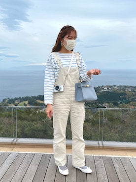 「tiptop（ティップトップ）のアイテム（オールインワン・サロペット）」を使った、nnkさん（レディース・157cm）の春コーディネート