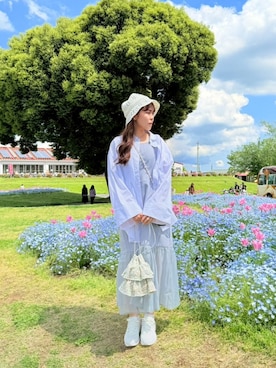 「GU（ジーユー）のアイテム」を使った、nnkさん（レディース・157cm）の夏コーディネート