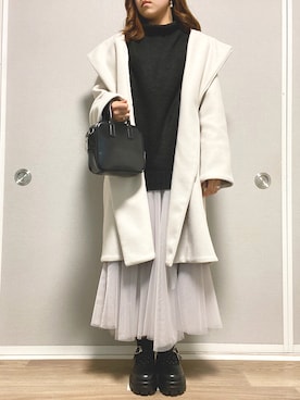 「natural couture（ナチュラルクチュール）のアイテム（その他アウター）」を使った、nnkさん（レディース・157cm）の秋コーディネート