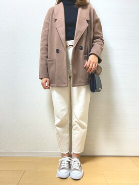 「GRL（グレイル）のアイテム（テーラードジャケット）」を使った、nnkさん（レディース・157cm）の冬コーディネート