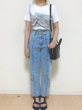 「apres jour（アプレジュール）のアイテム（その他トップス）」を使った、nnkさん（レディース・157cm）の夏コーディネート