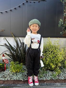 「コンバース ハイカット」｜あややさん（キッズ・110cm）の冬コーディネート