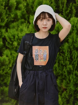 「BEAMS（ビームス）のアイテム（オールインワン・サロペット）」を使った、rさん（レディース・148cm）の夏コーディネート