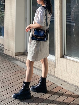 「H&M（エイチ・アンド・エム）のアイテム（ワンピース/ドレス）」を使った、karenさん（レディース・156cm）の夏コーディネート