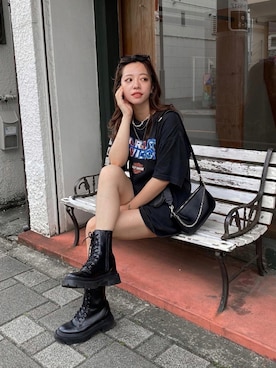 「DHOLIC（ディーホリック）のアイテム（バッグ）」を使った、karenさん（レディース・156cm）の夏コーディネート