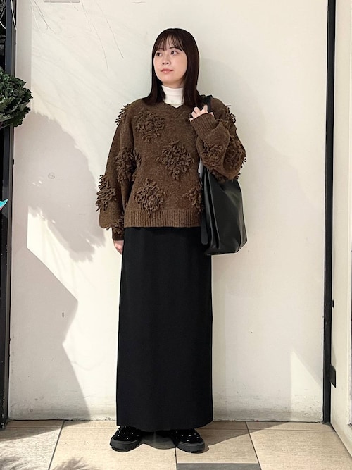 yellow プロフご覧ください。です セール】ループジャガードプルオーバー 286883（ニット/セーター