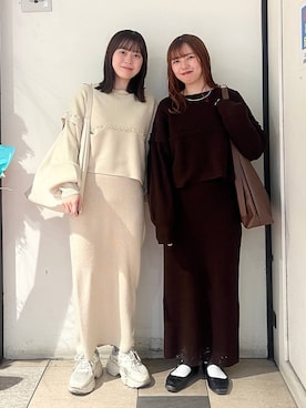 「アイテム（ブーツ）」を使った、もえこさん（レディース・156cm）の冬コーディネート