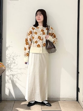 「アイテム（チョーカー）」を使った、もえこさん（レディース・156cm）の冬コーディネート