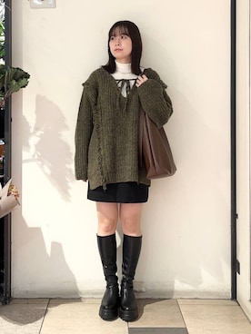 くーち ウールライクミニスカート 205635を使った人気ファッション