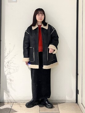 もえこさん（レディース・156cm）の冬コーディネート