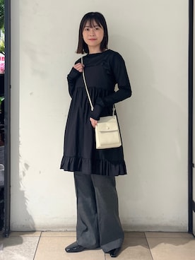 「綺麗めコーデ」｜「アイテム（キャミソール）」を使った、もえこさん（レディース・156cm）の秋コーディネート
