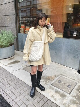「Kastane（カスタネ）のアイテム（トレンチコート）」を使った、yuka tanakaさん（レディース・160cm）の冬コーディネート