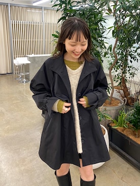 「Kastane（カスタネ）のアイテム（トレンチコート）」を使った、yuka tanakaさん（レディース・160cm）の冬コーディネート