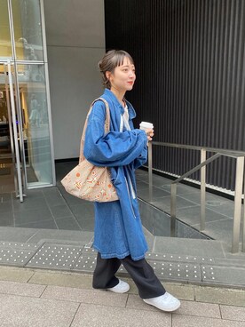「WHIMSIC（ウィムジック）のアイテム（その他アウター）」を使った、yuka tanakaさん（レディース・160cm）の春コーディネート