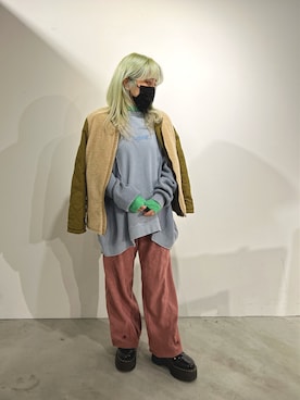 「AVIREX（アヴィレックス）のアイテム（モッズコート）」を使った、かさん（レディース・146cm）の秋コーディネート