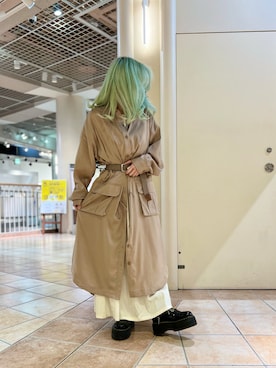 「ファッションの力を信じよう」｜「アイテム（シャツワンピース）」を使った、かさん（レディース・146cm）の夏コーディネート