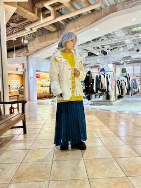 「ファッションの力を信じよう」｜「アイテム（マウンテンパーカー）」を使った、かさん（レディース・146cm）の冬コーディネート