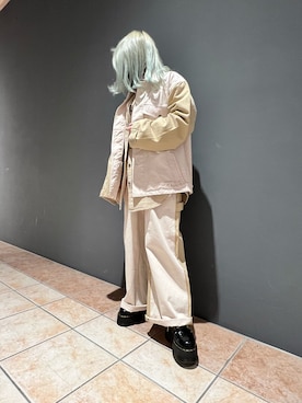 「ほめられ本命コーデ」｜「アイテム（その他アウター）」を使った、かさん（レディース・146cm）の冬コーディネート