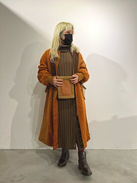 「AVIREX（アヴィレックス）のアイテム（ダウンジャケット/コート）」を使った、かさん（レディース・146cm）の秋コーディネート