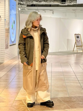 「ファッションの力を信じよう」｜「アイテム（シャツワンピース）」を使った、かさん（レディース・146cm）の冬コーディネート