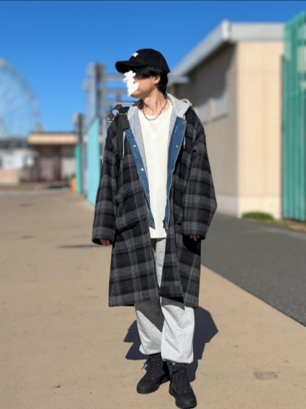 BRITISH AIRLY WOOL オーバーサイズブランケットコート 1708132365.jpg