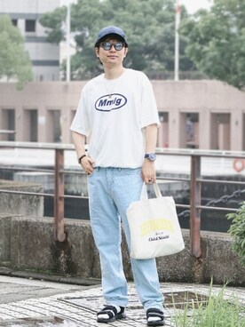 「PRADA（プラダ）のアイテム（キャップ）」を使った、naokさん（メンズ・175cm）の夏コーディネート