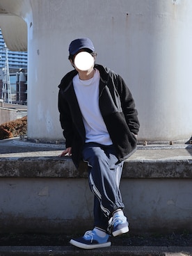 「ワークキャップ」｜「アイテム（アクセサリー）」を使った、naokさん（メンズ・175cm）の冬コーディネート