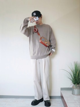 「センタープレスパンツ」｜「アイテム（腕時計）」を使った、naokさん（メンズ・175cm）の秋コーディネート