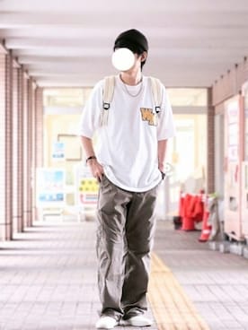 「アイテム（ニットキャップ/ビーニー、ブラウン系）」を使った、naokさん（メンズ・175cm）の秋コーディネート