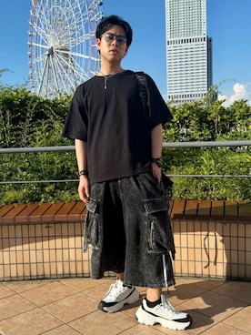 「DEVICE（デバイス）のアイテム（財布/小物）」を使った、∀imuさん（メンズ・171cm）の夏コーディネート