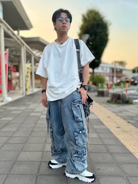 「DEVICE（デバイス）のアイテム（財布/小物）」を使った、∀imuさん（メンズ・171cm）の夏コーディネート