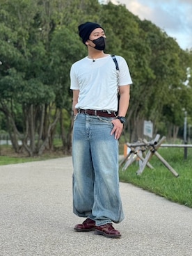 「Dr. Martens（ドクターマーチン）のアイテム（ブーツ）」を使った、∀imuさん（メンズ・171cm）の秋コーディネート
