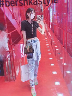 「EGOIST（エゴイスト）のアイテム（パンツ）」を使った、ULWさん（レディース・169cm）の夏コーディネート