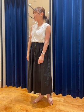 「リバーシブル」｜「アイテム（サンダル）」を使った、kanaguchiさん（レディース・164cm）の夏コーディネート