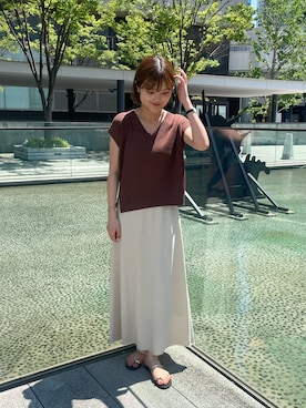 「NOLLEY’S（ノーリーズ）のアイテム」を使った、kanaguchiさん（骨格ストレート・レディース・165cm）の夏コーディネート