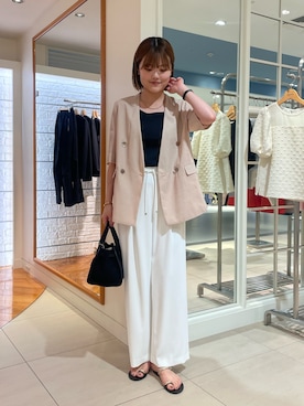 「アイテム（トートバッグ）」を使った、kanaguchiさん（骨格ストレート・レディース・165cm）の夏コーディネート