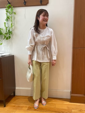 「NOLLEY’S（ノーリーズ）のストラップサンダル（サンダル）」を使った、kanaguchiさん（レディース・165cm）の春コーディネート