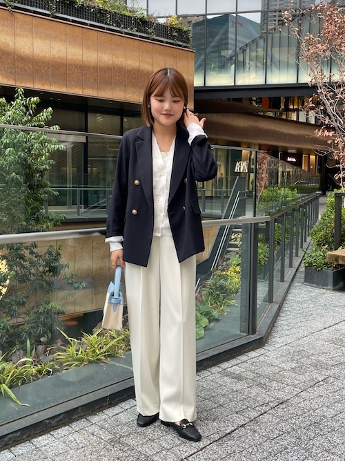 《セットアップ対応》ウォッシャブルハイスペック麻調ダブルジャケット