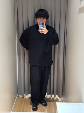 「URBAN RESEARCH（アーバンリサーチ）のdDdDdDd　WIDE TECH LONG-SLEEVE T-SHIRTS（Tシャツ/カットソー、ブラック系）」を使った、たちばなさん（メンズ・180cm）の春コーディネート