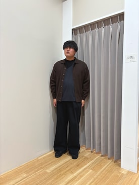 「アイテム（カーディガン/ボレロ）」を使った、たちばなさん（メンズ・180cm）の秋コーディネート