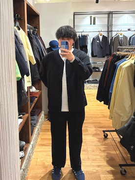 「アイテム（ノーカラージャケット）」を使った、たちばなさん（メンズ・180cm）の春コーディネート