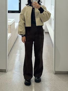 「Louere（ルエレ）のアイテム（ブルゾン）」を使った、Mioさん（レディース・153cm）の秋コーディネート