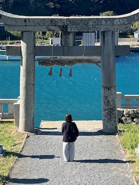 「アイテム（ノーカラージャケット）」を使った、Mioさん（レディース・153cm）の冬コーディネート