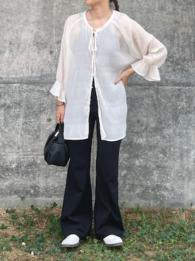 「ammy.（エイミードット）のアイテム（バッグ）」を使った、Mioさん（レディース・154cm）の夏コーディネート